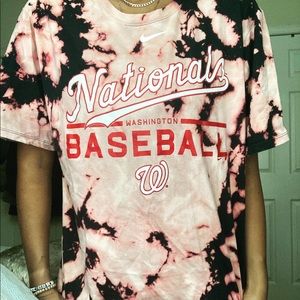 Bleach-Dyed Nike Washington Nationals t-shirt